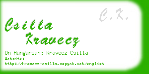 csilla kravecz business card